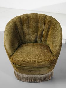 MANIFATTURA ITALIANA : Divano a quattro posti e coppia di poltrone  - Asta Asta 516 | DESIGN E ARTI DECORATIVE DEL NOVECENTO Online - Associazione Nazionale - Case d'Asta italiane