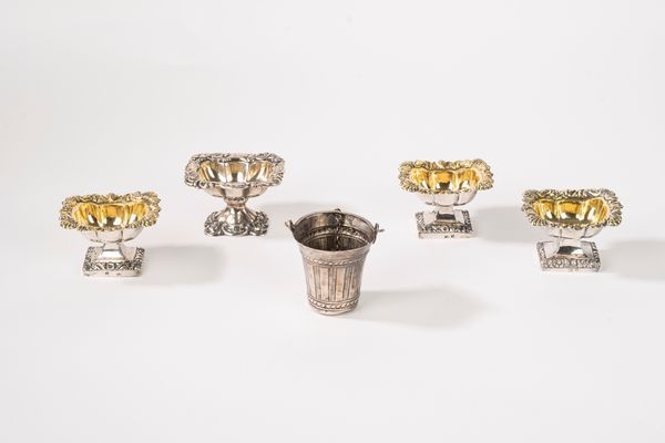Quattro saliere e un cestino  - Asta Argenti Antichi e da Collezione - Associazione Nazionale - Case d'Asta italiane