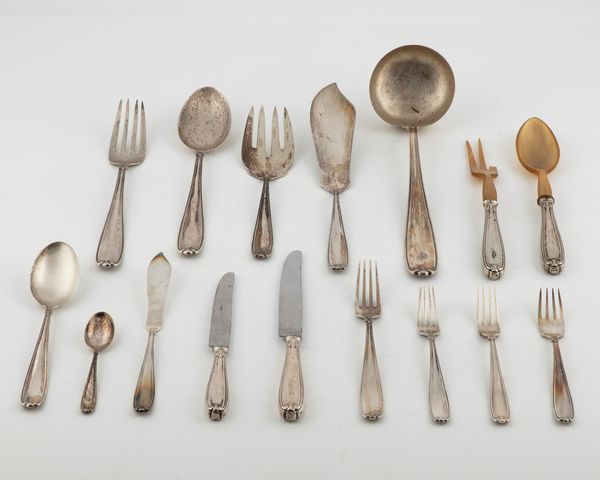 FABBRICA ARGENTERIA CLEMENTI dì GIOVANNI MANTEL & C. S.p.A. : Servizio di posate  - Asta Argenti Antichi e da Collezione - Associazione Nazionale - Case d'Asta italiane