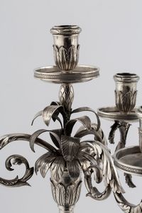 Rara coppia di candelabri  - Asta Argenti Antichi e da Collezione - Associazione Nazionale - Case d'Asta italiane
