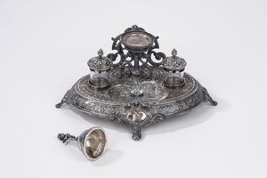 Calamaio con campanello  - Asta Argenti Antichi e da Collezione - Associazione Nazionale - Case d'Asta italiane