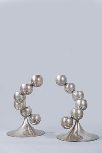 Coppia di candelabri  - Asta Argenti Antichi e da Collezione - Associazione Nazionale - Case d'Asta italiane