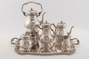 Messulam - Servizio da tè e caffè con samovar e vassoio