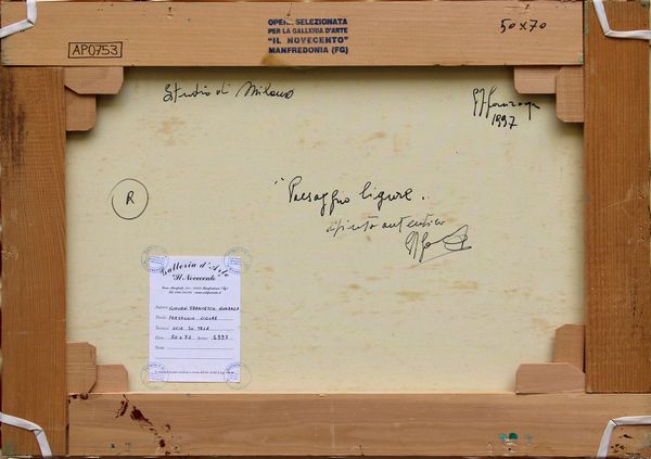 GIOVAN FRANCESCO GONZAGA : Paesaggio ligure  - Asta Arte Moderna e Contemporanea - Associazione Nazionale - Case d'Asta italiane