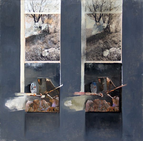 Giuseppe Banchieri : Natura morta e finestra (ripetizione)  - Asta Arte Moderna e Contemporanea - Associazione Nazionale - Case d'Asta italiane