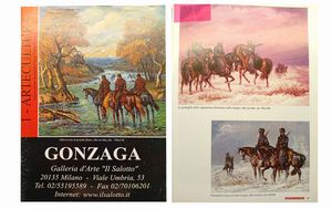 GIOVAN FRANCESCO GONZAGA : Pattuglia cosacca nella steppa  - Asta Arte Moderna e Contemporanea - Associazione Nazionale - Case d'Asta italiane