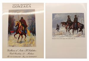 GIOVAN FRANCESCO GONZAGA : Pattuglia cosacca nella steppa  - Asta Arte Moderna e Contemporanea - Associazione Nazionale - Case d'Asta italiane