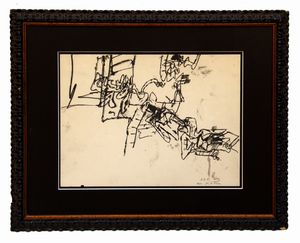 Valerio Adami : Studio per la tortura  - Asta Arte Moderna e Contemporanea - Associazione Nazionale - Case d'Asta italiane