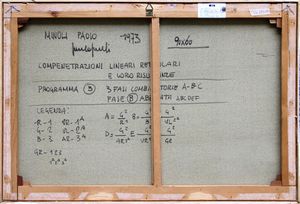 PAOLO MINOLI : Compenetrazioni lineari reticolari e loro risultanze  - Asta Arte Moderna e Contemporanea - Associazione Nazionale - Case d'Asta italiane