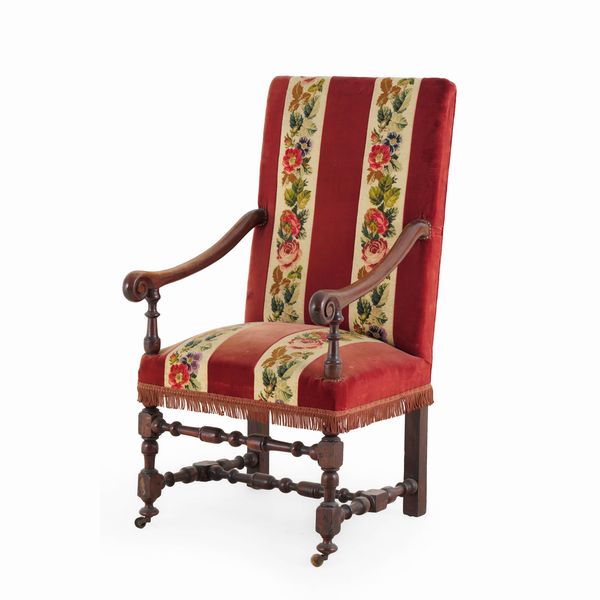 Poltrona in stile secentesco. XX secolo  - Asta Antiquariato - Associazione Nazionale - Case d'Asta italiane