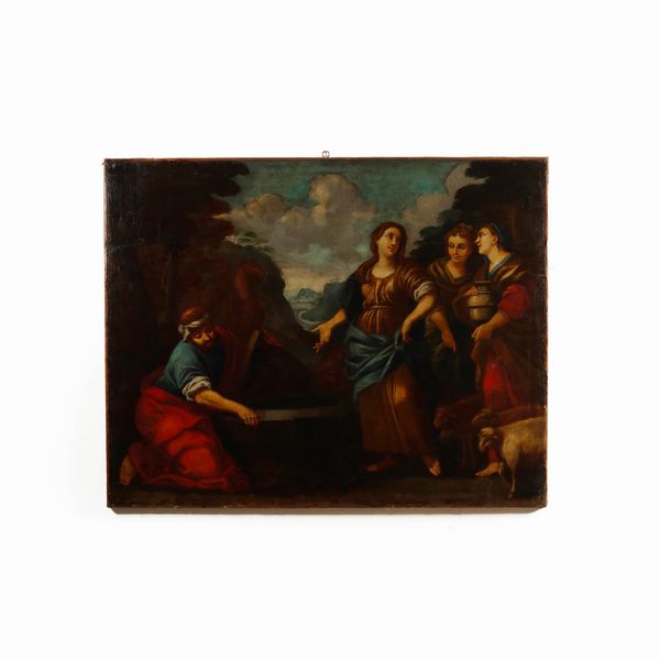 Scuola del XVII secolo Rebecca al pozzo  - Asta Antiquariato - Associazione Nazionale - Case d'Asta italiane