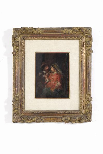 Scuola del XIX secolo Scena di genere  - Asta Antiquariato - Associazione Nazionale - Case d'Asta italiane