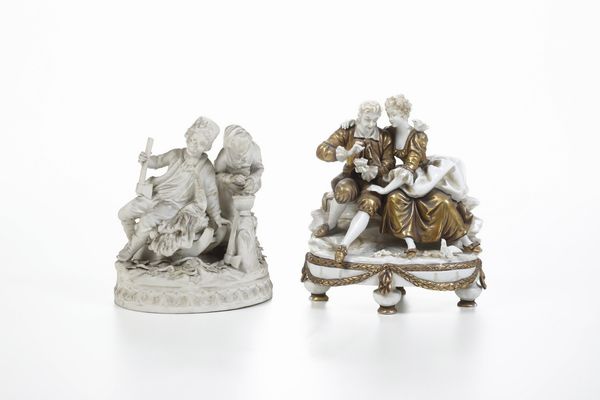 Due gruppi, XX secolo.  - Asta Antiquariato - Associazione Nazionale - Case d'Asta italiane