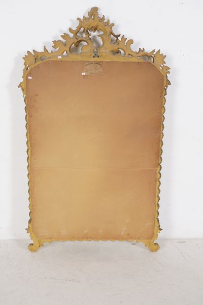 Consolle con specchiera in legno intagliato e dorato. XIX secolo  - Asta Antiquariato - Associazione Nazionale - Case d'Asta italiane