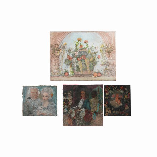 Quattro dipinti in stile antico  - Asta Antiquariato - Associazione Nazionale - Case d'Asta italiane