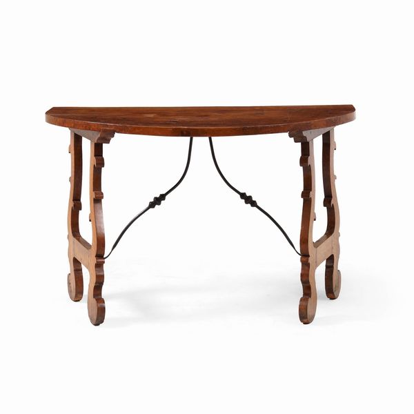 Consolle a fratino in noce. XVIII secolo  - Asta Antiquariato - Associazione Nazionale - Case d'Asta italiane