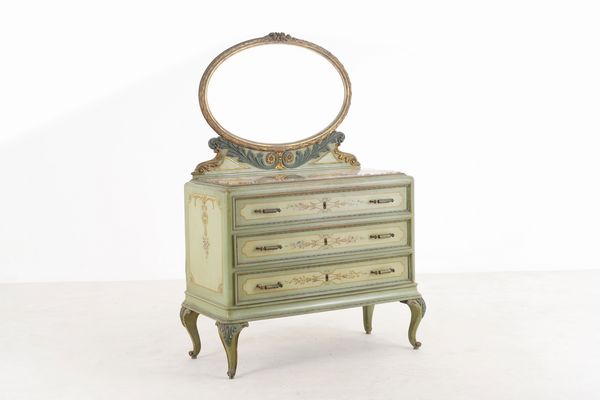 Camera da letto in legno dipinto. XX secolo  - Asta Antiquariato - Associazione Nazionale - Case d'Asta italiane