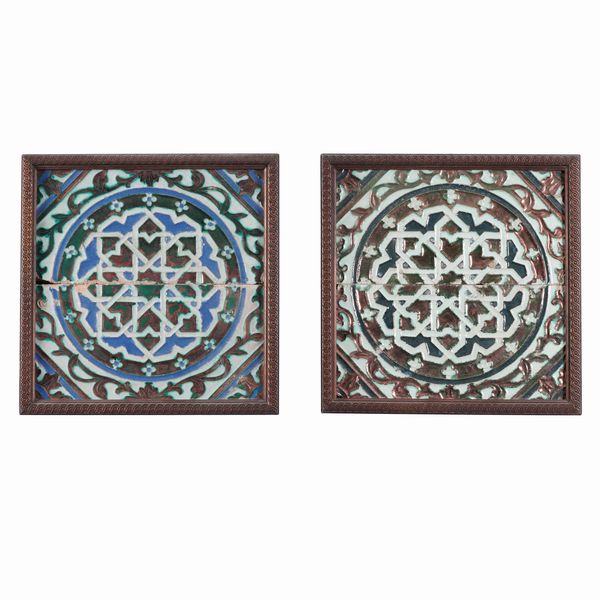 Coppia di mattonelle in maiolica  - Asta Antiquariato - Associazione Nazionale - Case d'Asta italiane