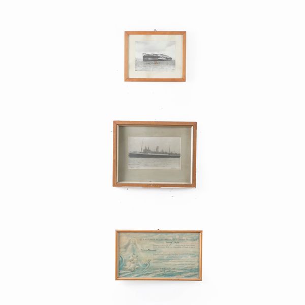 Due fotografie di navi e un attestato KLM per un pilota che ha attraversato l'equatore  - Asta Antiquariato - Associazione Nazionale - Case d'Asta italiane