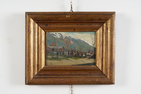 A. Germano Giorno di mercato, 1928  - Asta Antiquariato - Associazione Nazionale - Case d'Asta italiane