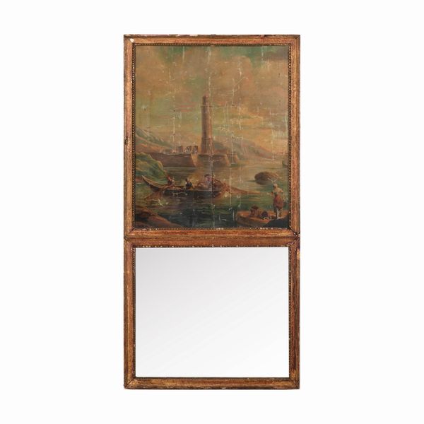 Caminiera in legno intagliato e dorato. XIX-XX secolo  - Asta Antiquariato - Associazione Nazionale - Case d'Asta italiane