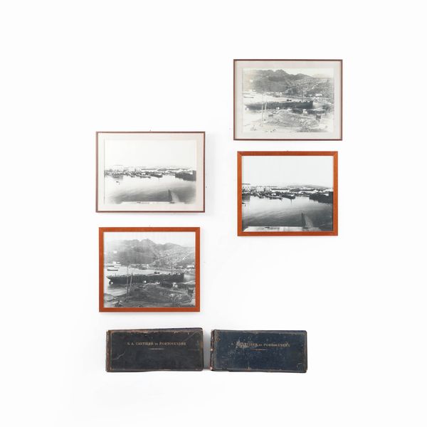 Lotto composto da 4 foto in cornice e 2 albun di fotografie raffiguranti  Navi  - Asta Antiquariato - Associazione Nazionale - Case d'Asta italiane