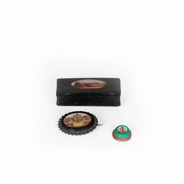 Gruppo di tre micromosaici  - Asta Antiquariato - Associazione Nazionale - Case d'Asta italiane