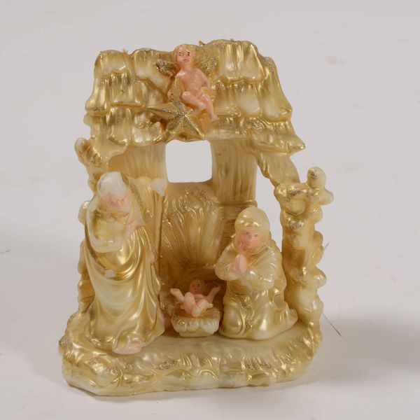 Nativit Cera dorata e dipinta. Ceroplasta italiano del XX secolo  - Asta Antiquariato - Associazione Nazionale - Case d'Asta italiane