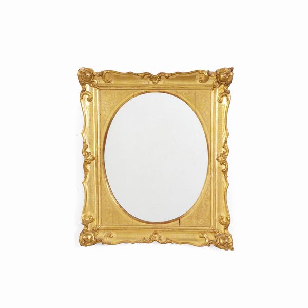 Specchiera dorata in legno e pastiglia. XIX-XX secolo  - Asta Antiquariato - Associazione Nazionale - Case d'Asta italiane