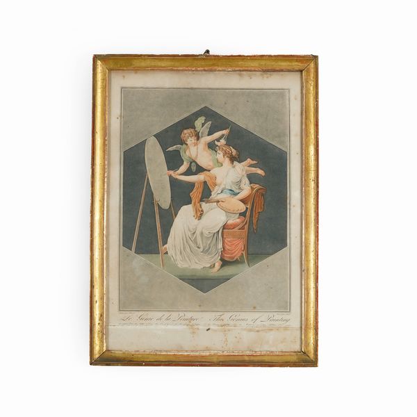 Rid (attivo verso il 1780-1800) Le Gnie de la Peinture  - Asta Antiquariato - Associazione Nazionale - Case d'Asta italiane