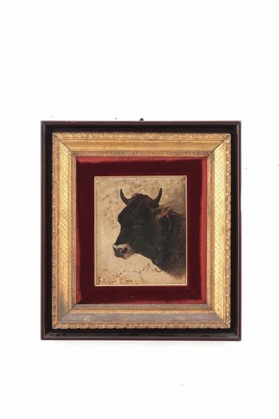 Giuseppe Raggio : Testa di toro  - Asta Antiquariato - Associazione Nazionale - Case d'Asta italiane