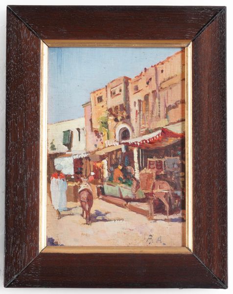 Siglato P.A. Veduta di pese  - Asta Antiquariato - Associazione Nazionale - Case d'Asta italiane