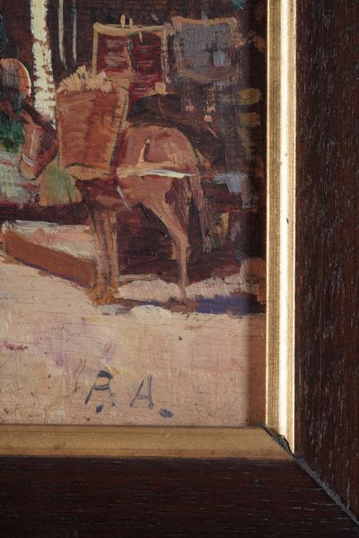 Siglato P.A. Veduta di pese  - Asta Antiquariato - Associazione Nazionale - Case d'Asta italiane