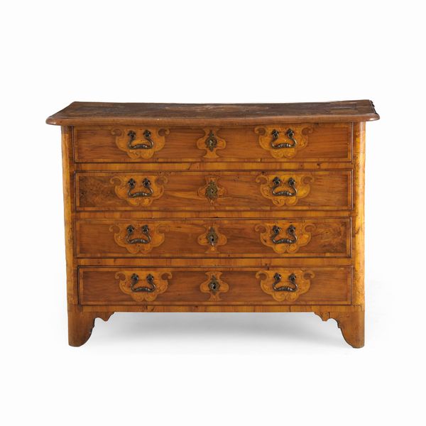 Cassettone lastronato e intarsiato (elementi antichi)  - Asta Antiquariato - Associazione Nazionale - Case d'Asta italiane