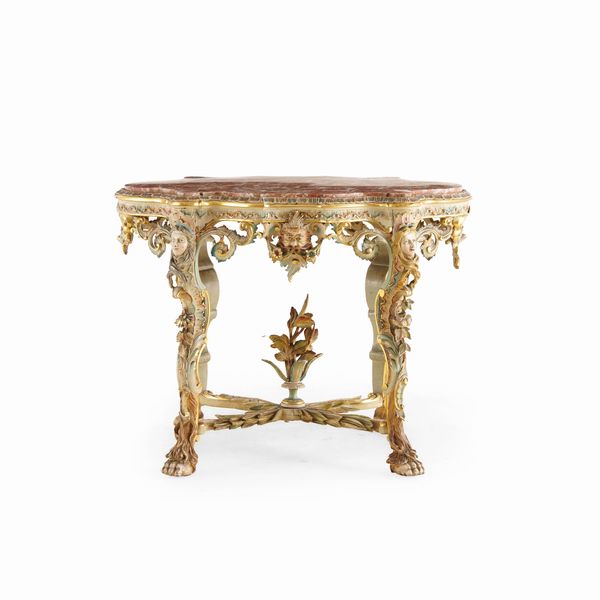 Salotto in stile settecentesco in legno intagliato, laccato e dorato  - Asta Antiquariato - Associazione Nazionale - Case d'Asta italiane