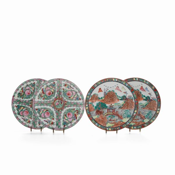 Due coppie di piatti orientali  - Asta Antiquariato - Associazione Nazionale - Case d'Asta italiane
