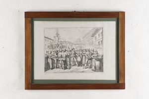 Da Pinelli, gruppo di quattro incisioni titolate. XIX secolo  - Asta Antiquariato - Associazione Nazionale - Case d'Asta italiane