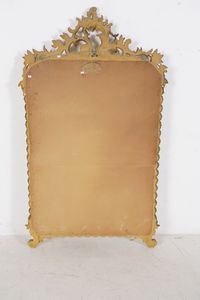 Consolle con specchiera in legno intagliato e dorato. XIX secolo  - Asta Antiquariato - Associazione Nazionale - Case d'Asta italiane