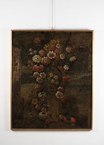 Scuola del XVII secolo Natura morta con vaso di fiori  - Asta Antiquariato - Associazione Nazionale - Case d'Asta italiane