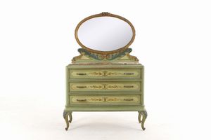 Camera da letto in legno dipinto. XX secolo  - Asta Antiquariato - Associazione Nazionale - Case d'Asta italiane