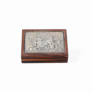 Scatola in legno e argento. Olanda, XX secolo  - Asta Antiquariato - Associazione Nazionale - Case d'Asta italiane