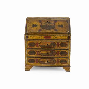 Ribalta con decori dipinti ad arte povera  - Asta Antiquariato - Associazione Nazionale - Case d'Asta italiane