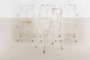 Due tavoli e otto sedie  da giardino in ferro  - Asta Antiquariato - Associazione Nazionale - Case d'Asta italiane