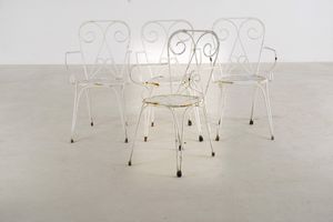 Due tavoli e otto sedie  da giardino in ferro  - Asta Antiquariato - Associazione Nazionale - Case d'Asta italiane