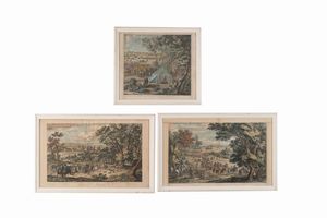 F. van der Meulen, Gruppo di cinque Incisioni  - Asta Antiquariato - Associazione Nazionale - Case d'Asta italiane