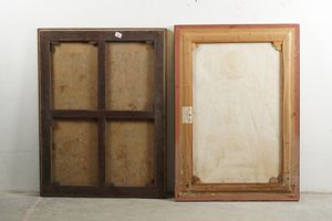 Due dipinti diversi su tela � battaglia � e � locomotive �  - Asta Antiquariato - Associazione Nazionale - Case d'Asta italiane