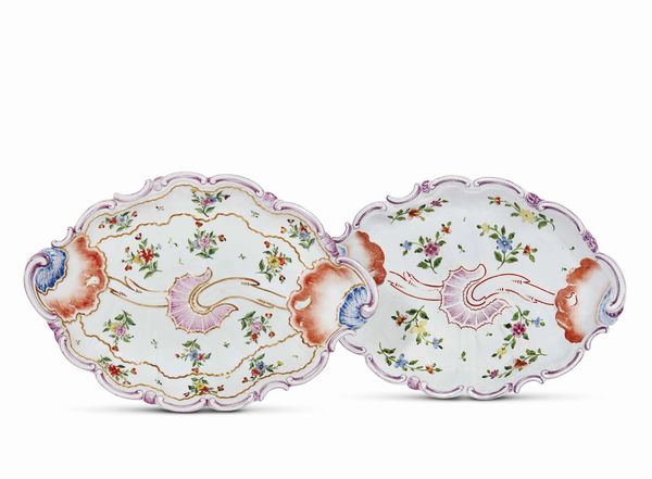 DUE MARESCIALLE, DOCCIA, MANIFATTURA GINORI, 1770  - Asta CERAMICA. MAIOLICHE E PORCELLANE DAL RINASCIMENTO ALL'OTTOCENTO - Associazione Nazionale - Case d'Asta italiane
