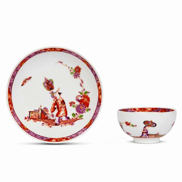 TAZZINA CON PIATTINO, MANIFATTURA DI MEISSEN, 1730-1735  - Asta CERAMICA. MAIOLICHE E PORCELLANE DAL RINASCIMENTO ALL'OTTOCENTO - Associazione Nazionale - Case d'Asta italiane