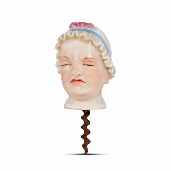 PICCOLA SCULTURA CON CAVATAPPI, MANIFATTURA DI MEISSEN, 1740  - Asta CERAMICA. MAIOLICHE E PORCELLANE DAL RINASCIMENTO ALL'OTTOCENTO - Associazione Nazionale - Case d'Asta italiane