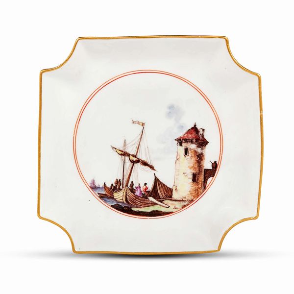 PIATTINO, MANIFATTURA DI MEISSEN, 1740  - Asta CERAMICA. MAIOLICHE E PORCELLANE DAL RINASCIMENTO ALL'OTTOCENTO - Associazione Nazionale - Case d'Asta italiane